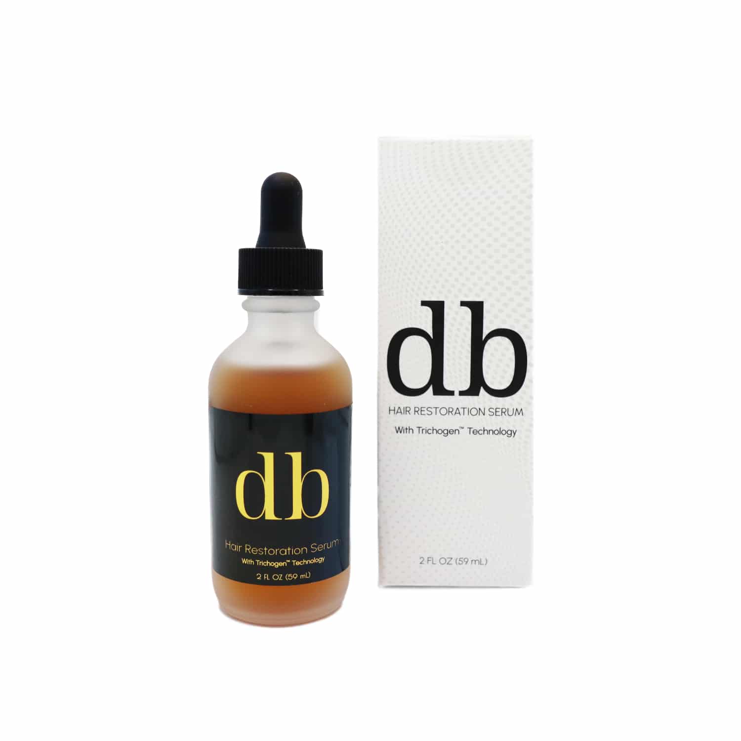 Serum box and bottle against a white background.